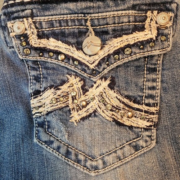Miss Me Jeans Size 29 Easy Bootcut Button Flap Low Rise JE1053EX Western - Picture 4 of 12
